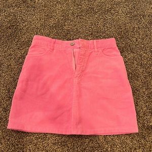 brandy melville pink corduroy mini skirt